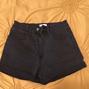 New black high waited denim shorts